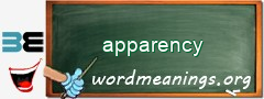 WordMeaning blackboard for apparency